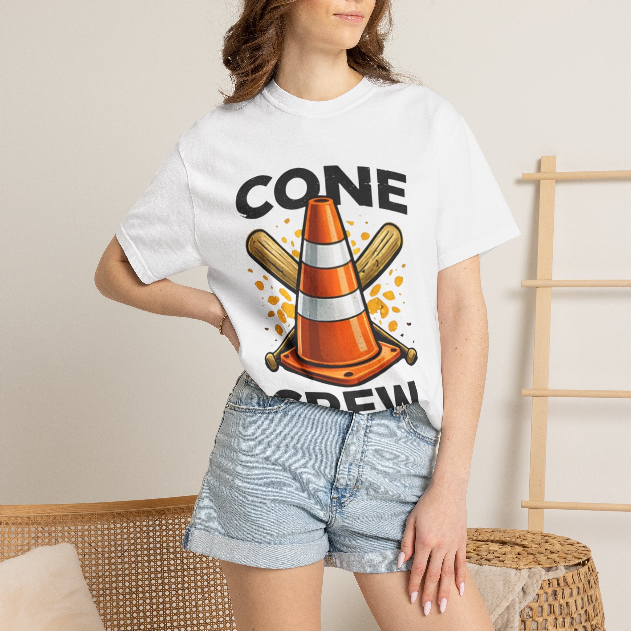 Cone Crew T-Shirt — Funny Construction Traffic Cone Graphic Tee