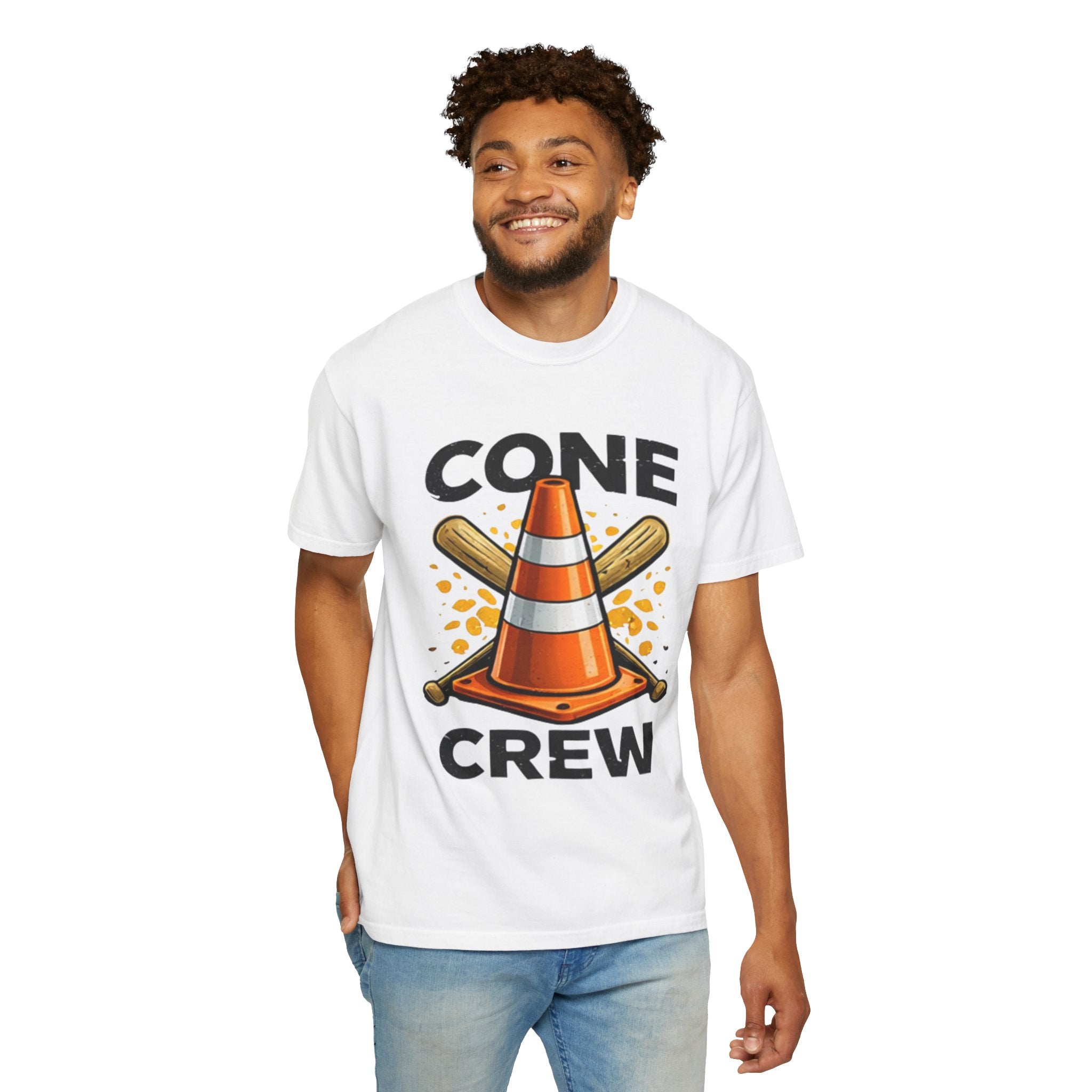 Cone Crew T-Shirt — Funny Construction Traffic Cone Graphic Tee