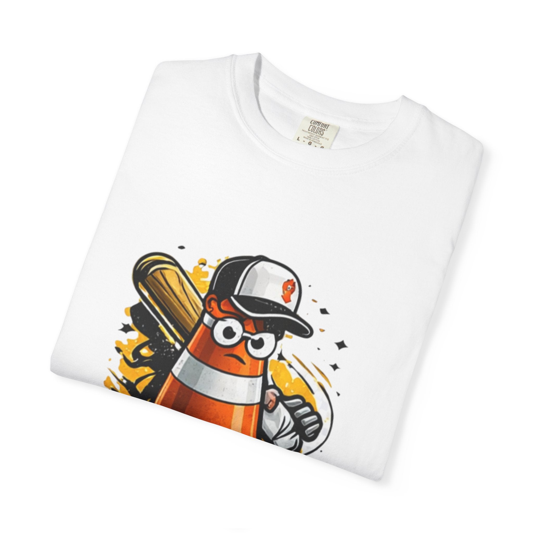 Cone Runner Graphic T-Shirt — Fun Construction Traffic Cone Design